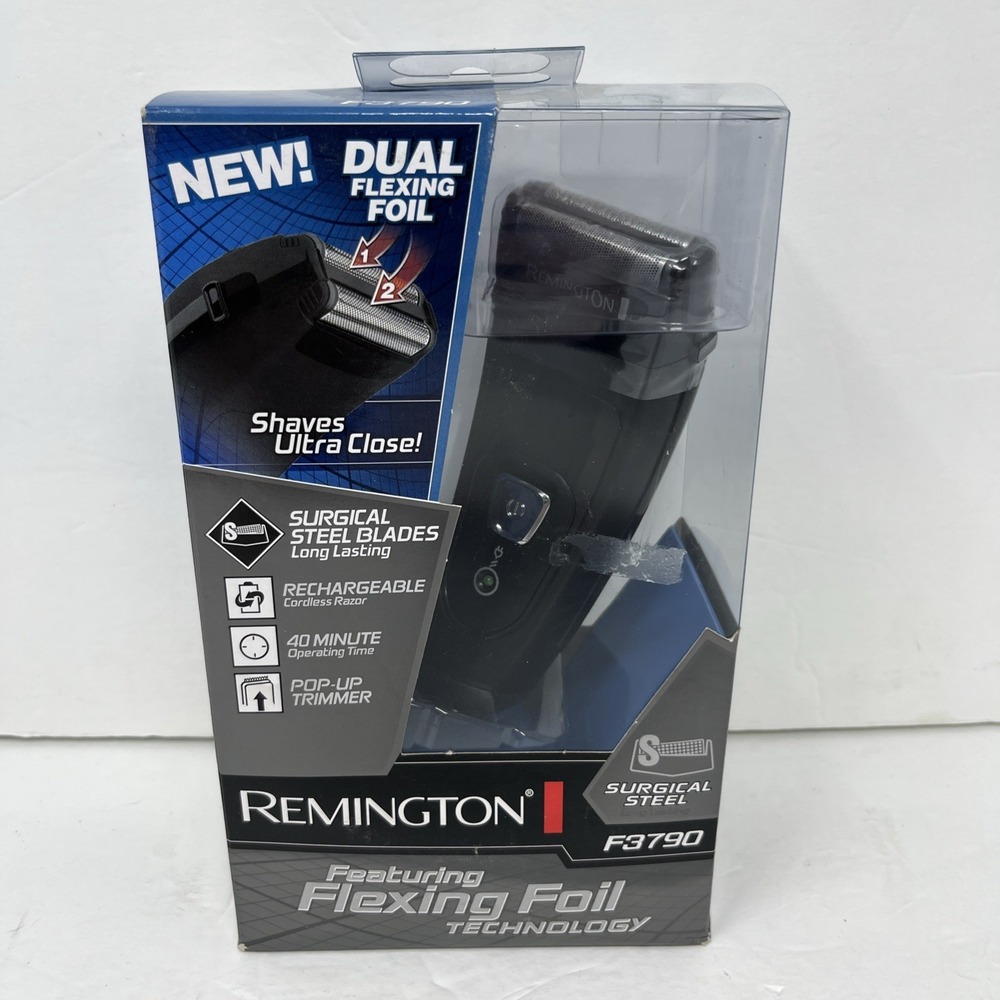 Remington F3 Shaver Cordless Rechargeable Electric Flexing Foil F-3790 New!